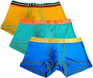 JINSHI Mens Underwear Boxer Briefs Short Leg Tagless Pouch Trunk