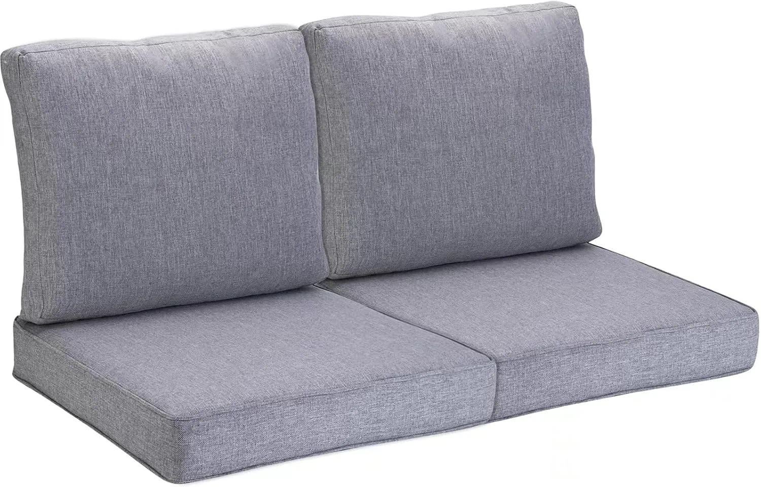 JMGBird Set of 2 Outdoor Cushion Tufted Pillow, Deep Seat Outdoor Chair Cushion 22"x22" Patio Cushions for Outdoor Furniture Grey
