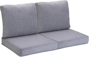 JMGBird Set of 2 Outdoor Cushion Tufted Pillow, Deep Seat Outdoor Chair Cushion 22"x22" Patio Cushions for Outdoor Furniture Grey