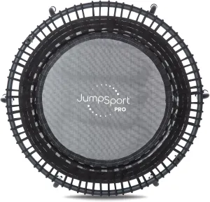 JumpSport Indoor Heavy Duty Lightweight 44 Inch Folding Fitness Trampoline with Arched Legs and 7 Adjustable Tension