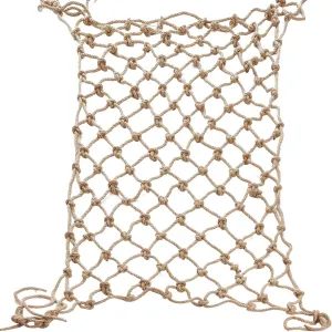 Jute Hemp Rope Net (6ftx12ft), Heavy Duty Natural Climbing Safety Rope Netting Balcony Stairs Fence Garden Playground Protection Net Indoor & Outdoor Decor Rope Net