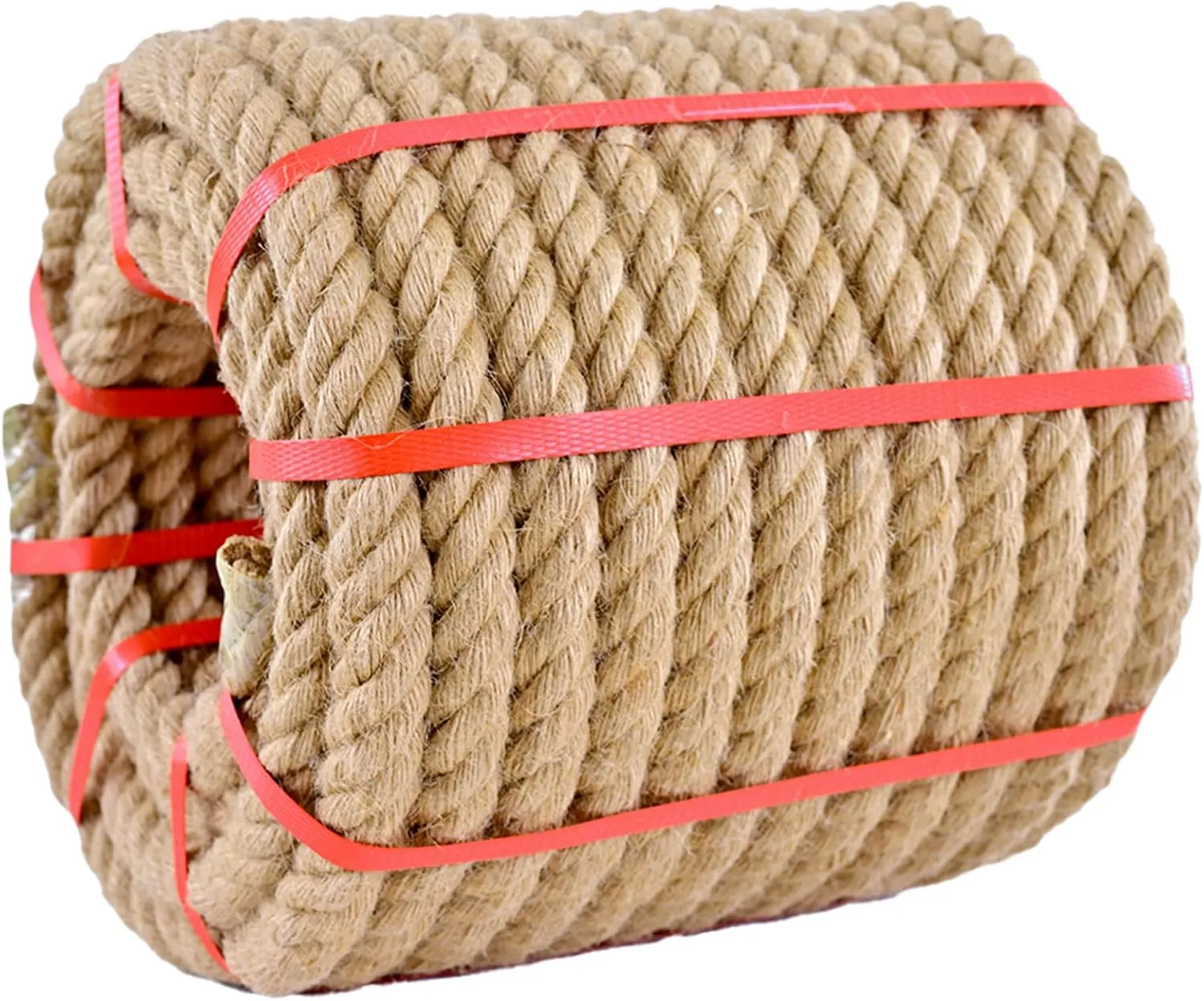 Jute Rope (1 in X 50 ft),Twisted Manila Rope,25mm Natural Thick Hemp Rope Heavy Duty Tug of War Ropes Thick Rope for Crafts Railing Gardening Bundling Hammocks Home Decorating