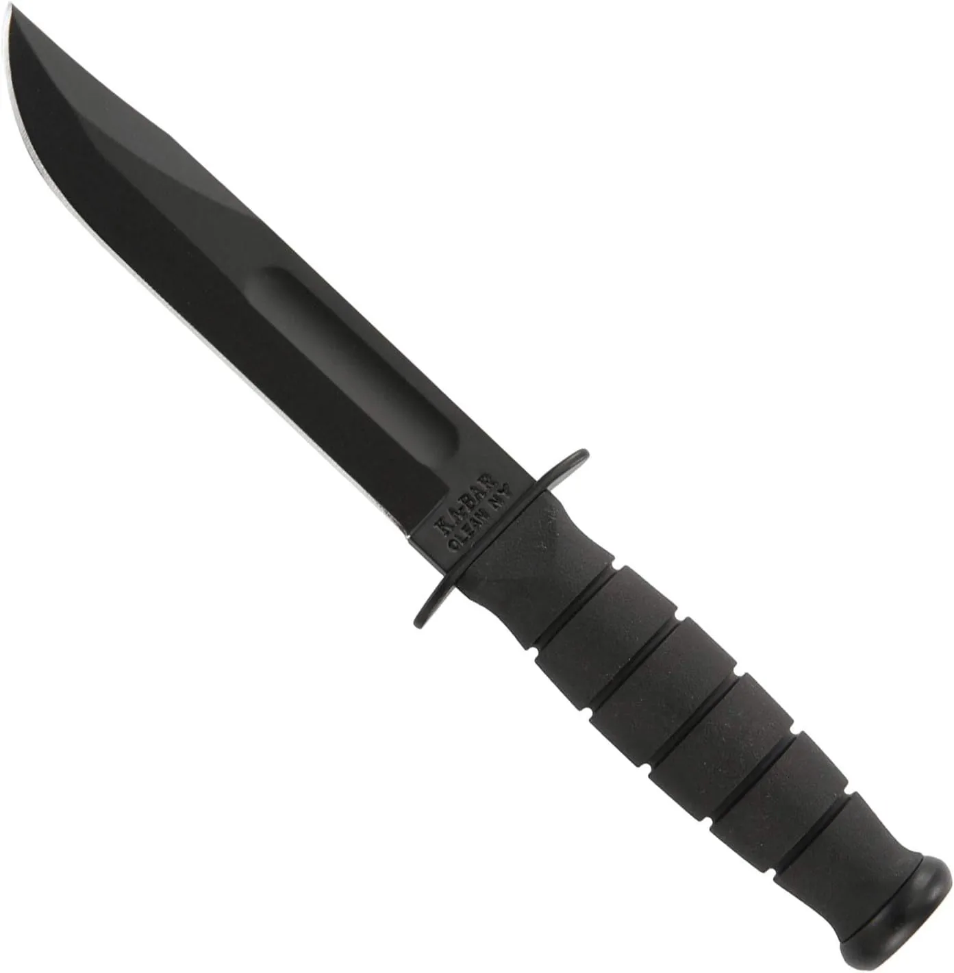 KA-BAR 1258 Short USA Clip Point Knife-Hard Sheath
