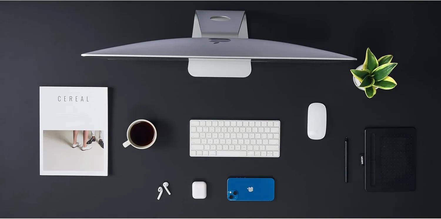 Kaboon Black Table Top Universal, Solid One-Piece Wood Desktop, Universal Wood Countertop, Reversible Melamine Top, Double Desks, Laundry Folding Table, L-Desk,27.5" D x 55" W
