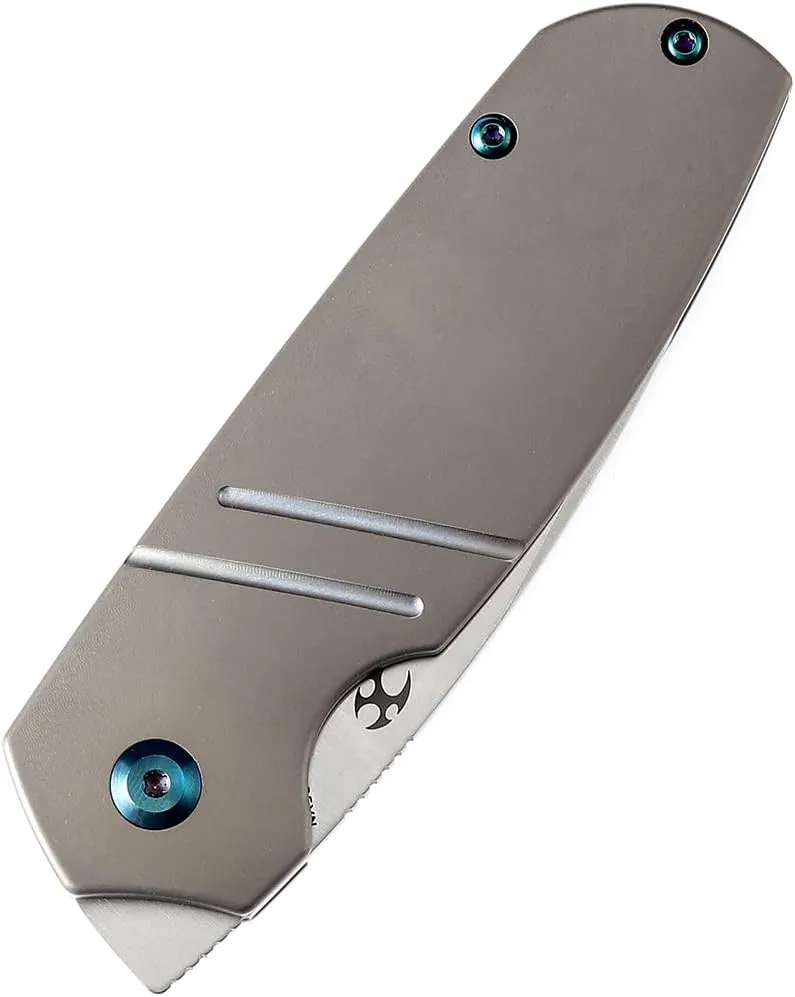 KANSEPT Turaco Pocket Folding Knives for Men EDC Camping Folding Knife 2.85'' CPM-S35VN Material Pocket Folding Knife with Bronze Anodized Titanium Handle Everyday Carry K2049A3
