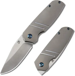 KANSEPT Turaco Pocket Folding Knives for Men EDC Camping Folding Knife 2.85'' CPM-S35VN Material Pocket Folding Knife with Bronze Anodized Titanium Handle Everyday Carry K2049A3