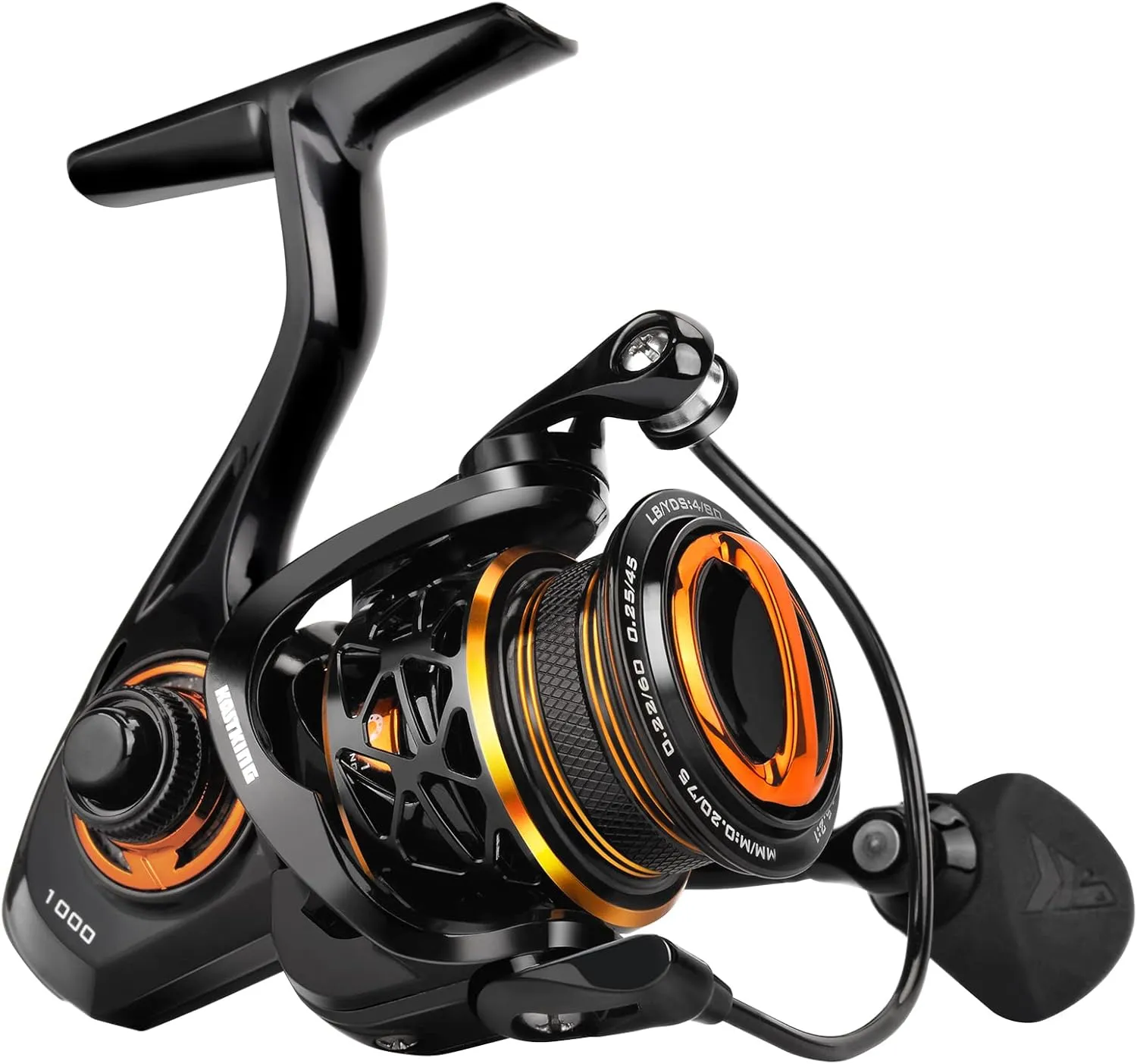 KastKing Zephyr Spinning Reels – 7 1/6 1 BB – Carbon Fiber Drag – Stainless Steel Shaft – Aluminum & CNC Spool – Black/Green/Orange – Sizes 500/1000 SFS – Ultralight to Heavy-Duty