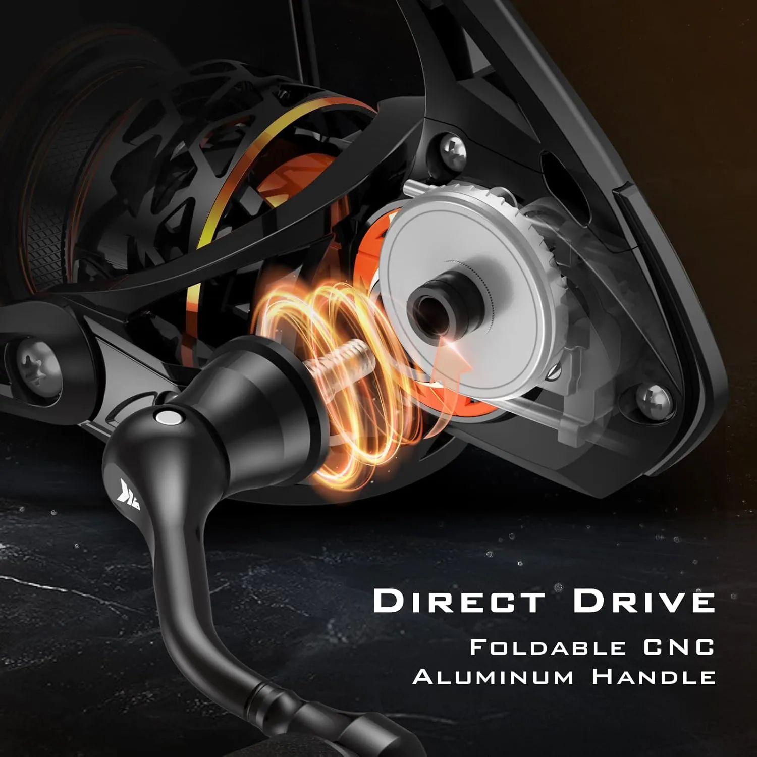KastKing Zephyr Spinning Reels – 7 1/6 1 BB – Carbon Fiber Drag – Stainless Steel Shaft – Aluminum & CNC Spool – Black/Green/Orange – Sizes 500/1000 SFS – Ultralight to Heavy-Duty