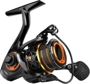 KastKing Zephyr Spinning Reels – 7 1/6 1 BB – Carbon Fiber Drag – Stainless Steel Shaft – Aluminum & CNC Spool – Black/Green/Orange – Sizes 500/1000 SFS – Ultralight to Heavy-Duty