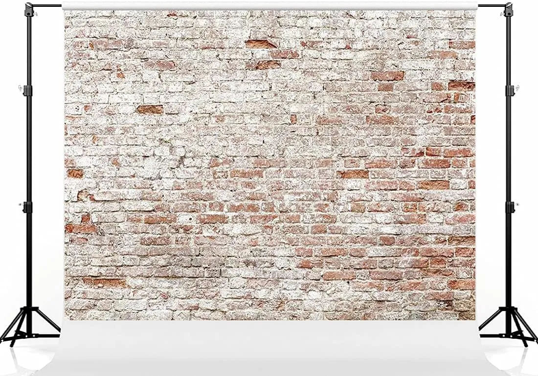 Kate 7×5ft Brick Wall Photo Backdrop Red and White Photography Background for Photographer Photo Studio Props