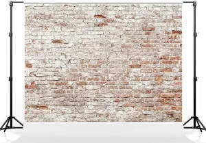 Kate 7×5ft Brick Wall Photo Backdrop Red and White Photography Background for Photographer Photo Studio Props