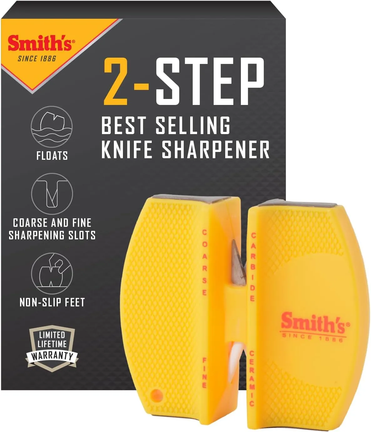 Kershaw 2.75" Tactical Pocket Knife Bundle with Smith's 2-Step Knife Sharpener for Fillet, Pocket, Hunting Knives
