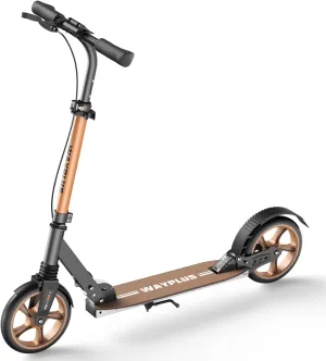 Kick Scooter for Ages 6 ,Kid, Teens & Adults. Max Load 240 LBS. Foldable, Lightweight, 8IN Big Wheels for Kids, Teen and Adults, 4 Adjustable Levels. Bearing ABEC9