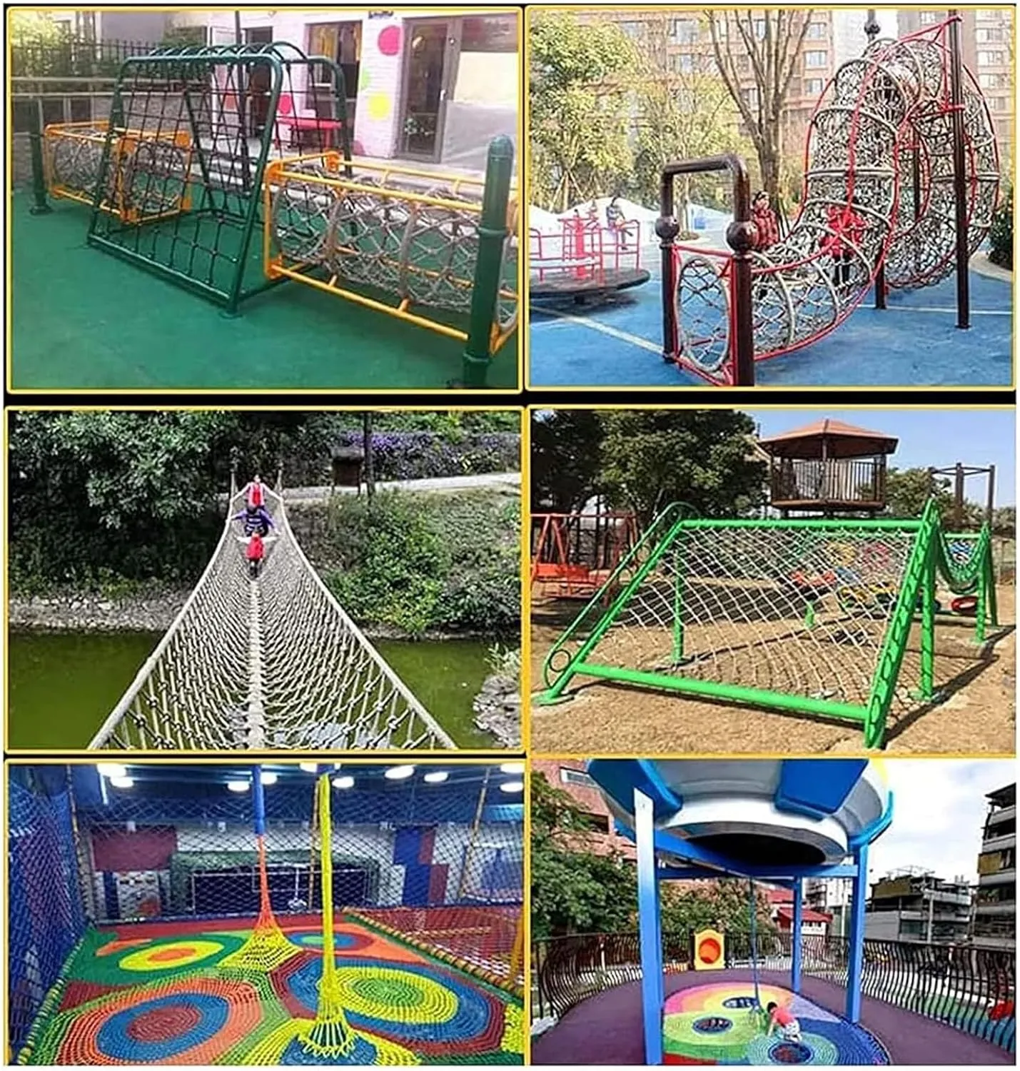 Kids Cargo Net Playground,Play Safety Net Playground Fence Protective Mesh,Sports Netting Rope Ladder Climbing Net,Truck Cargo Net Cover,196.85 * 393.7 inch
