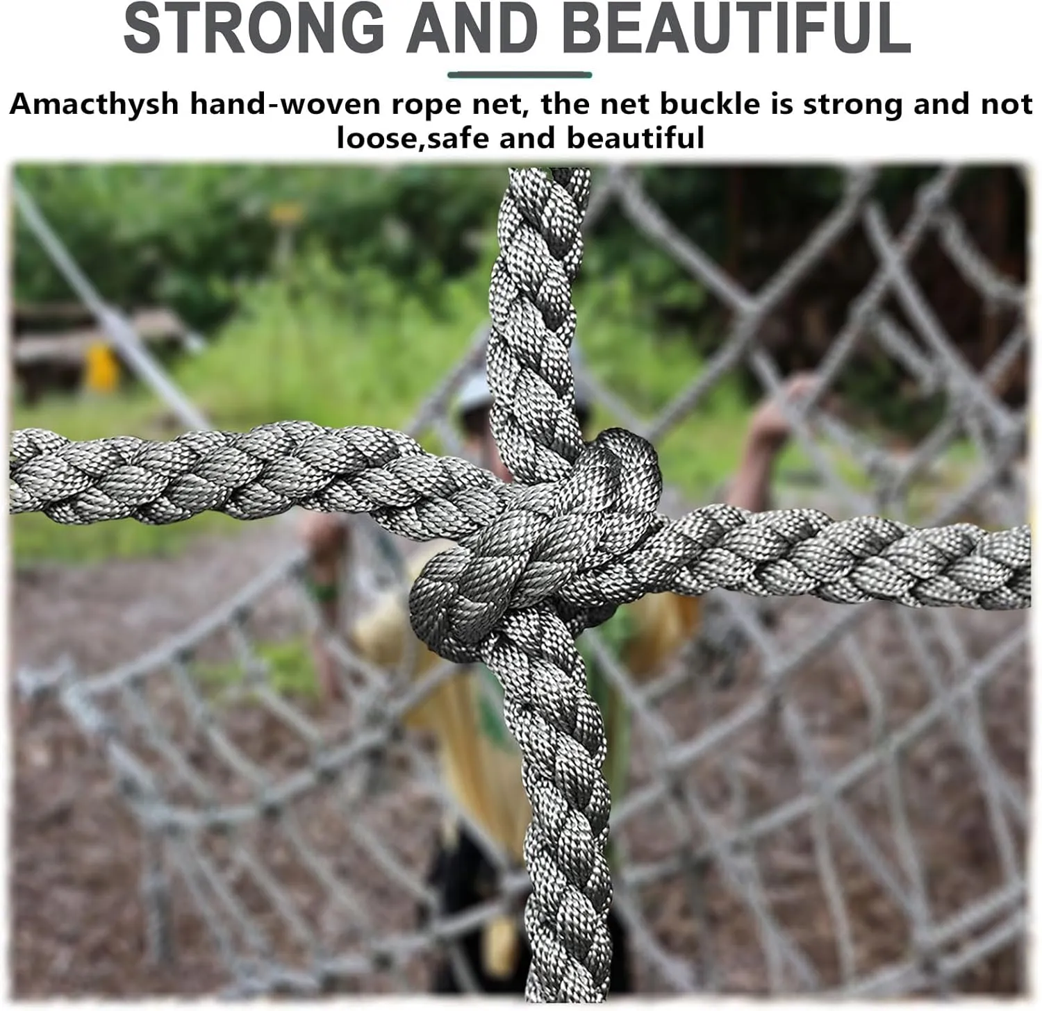 Kids Cargo Net Playground,Play Safety Net Playground Fence Protective Mesh,Sports Netting Rope Ladder Climbing Net,Truck Cargo Net Cover,196.85 * 393.7 inch