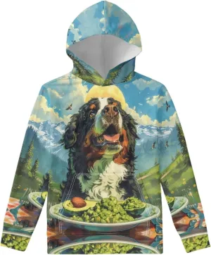 Kids Hoodie with Pocket Boys Girls Cute Graphic Pullover Sweatshirts Fall Comfy Long Sleeve Spring Hooded Tops