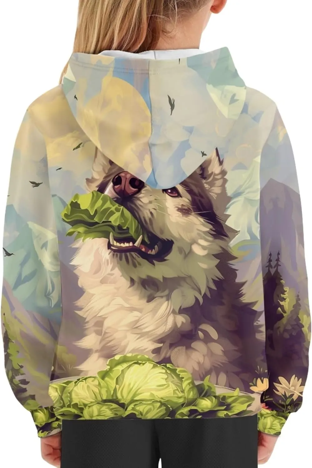 Kids Hoodie with Pocket Boys Girls Cute Graphic Pullover Sweatshirts Fall Comfy Long Sleeve Spring Hooded Tops
