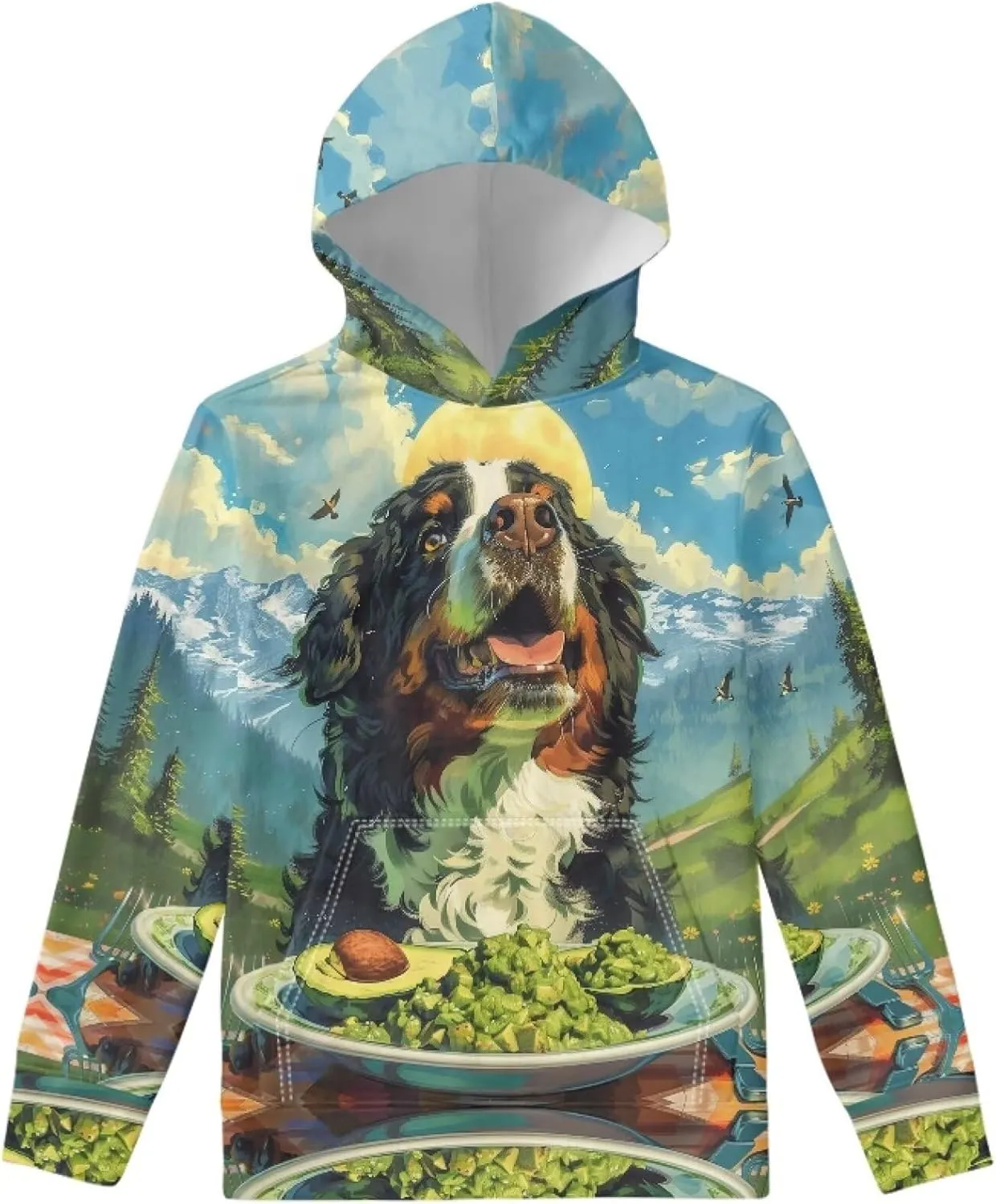 Kids Hoodie with Pocket Boys Girls Cute Graphic Pullover Sweatshirts Fall Comfy Long Sleeve Spring Hooded Tops