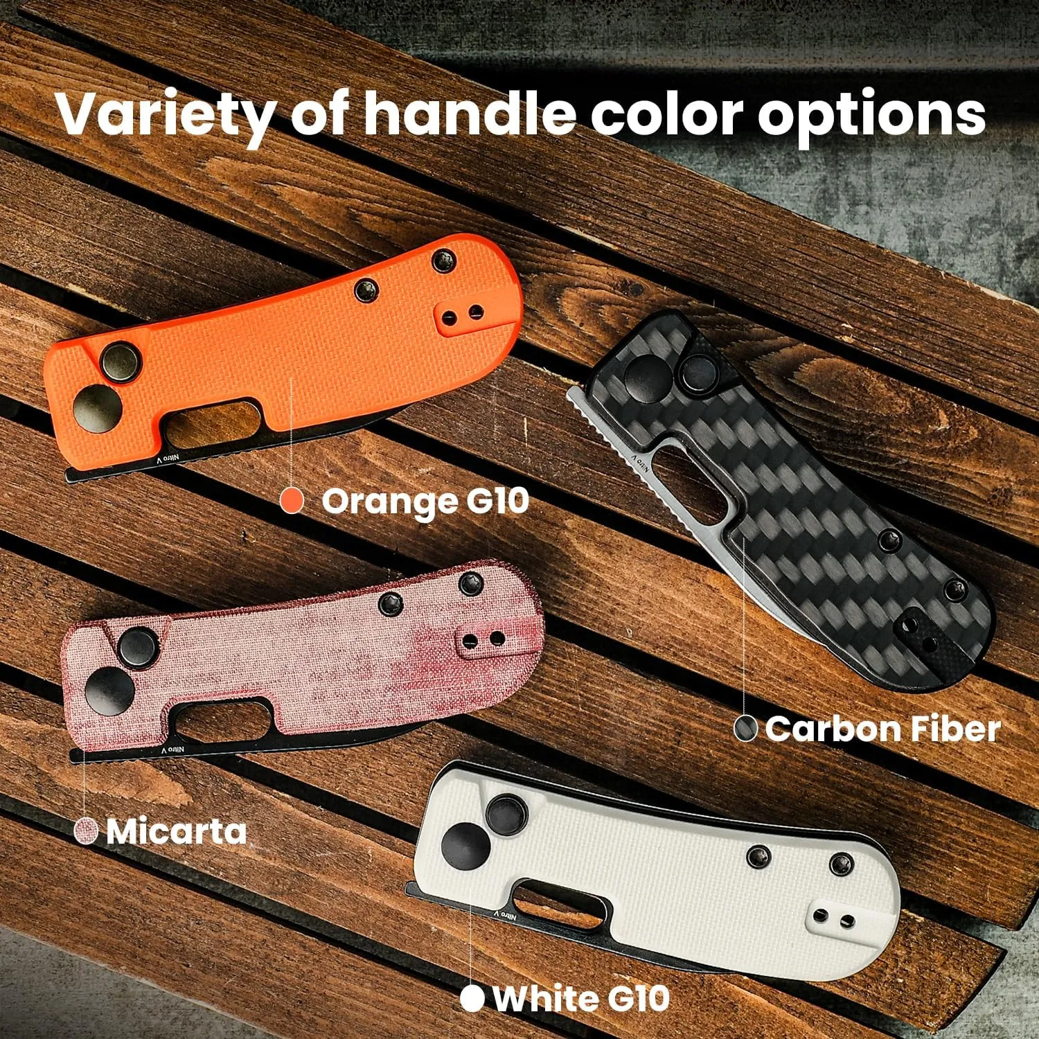 Kizer Banish Pocket Knife, Nitro-V Steel Blade, Linen Micarta Handle, Folding Knife with Reversible Clip, Small EDC Knife for Men Women, Camping Hunting Survival Hiking Fishing, V2676A4