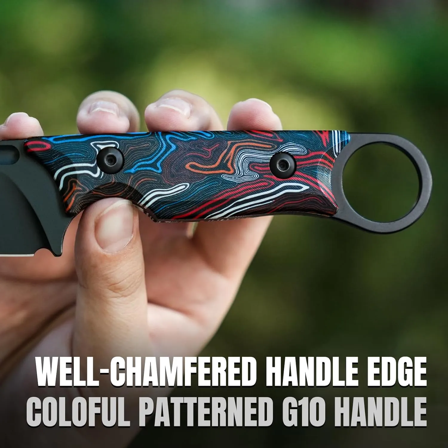 Kizer Cabox Fixed Blade Hunting Knife - 3.36" D2 Steel, G10 Handle with Sheath - Survival & Camping - 1048M1