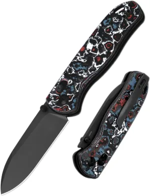 Kizer Drop Bear Pocket Knife, Folding Knife, 2.97"" S45VN DLC Coating Steel Blade, Fatcarbon Handle, Folding Pocket Knife, EDC Knife, Ki3619A5, Nebula