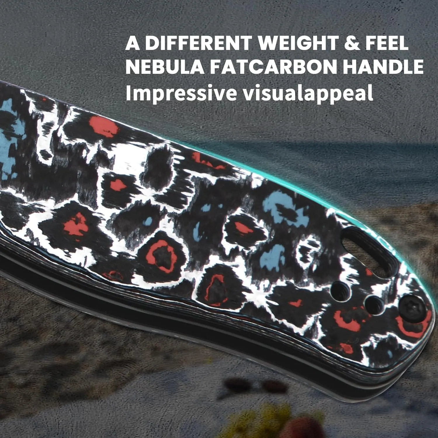 Kizer Drop Bear Pocket Knife, Folding Knife, 2.97"" S45VN DLC Coating Steel Blade, Fatcarbon Handle, Folding Pocket Knife, EDC Knife, Ki3619A5, Nebula