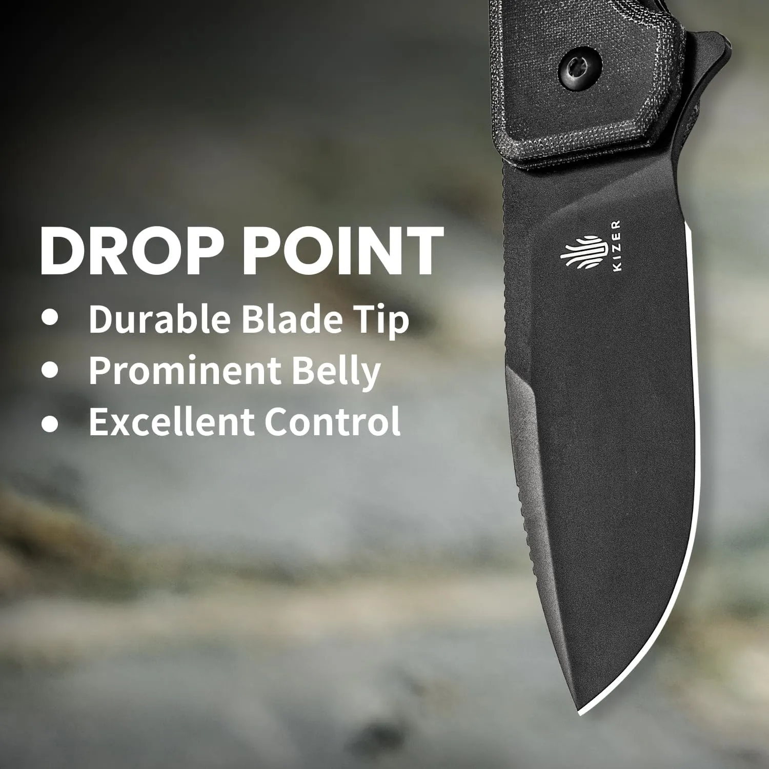 Kizer Nice Guy Pocket Folding Knife, 2.84" Nitro V Blade, Lightweight Sharp Camping and Hiking Knife, Comfort Micarta Handle, Liner Lock Flipper Knife V3011A3