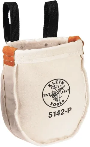 Klein Tools 5142P Heavy Tool Bag, No. 8 Canvas Utility Bag with Interior Pocket and Reinforced Rope Top, 9 x 8 x 10-Inch