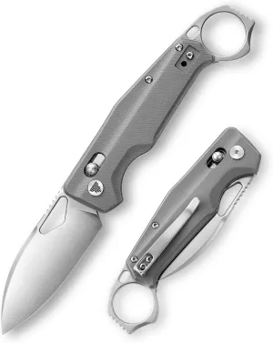 Knives - Sagitta-03g | Pocket Folding Knife with Clip，EDC Knife For Men，2.95" 14C28N Steel Satin Blade & G10 Handle，Outdoor Camping Tool，Axis lock