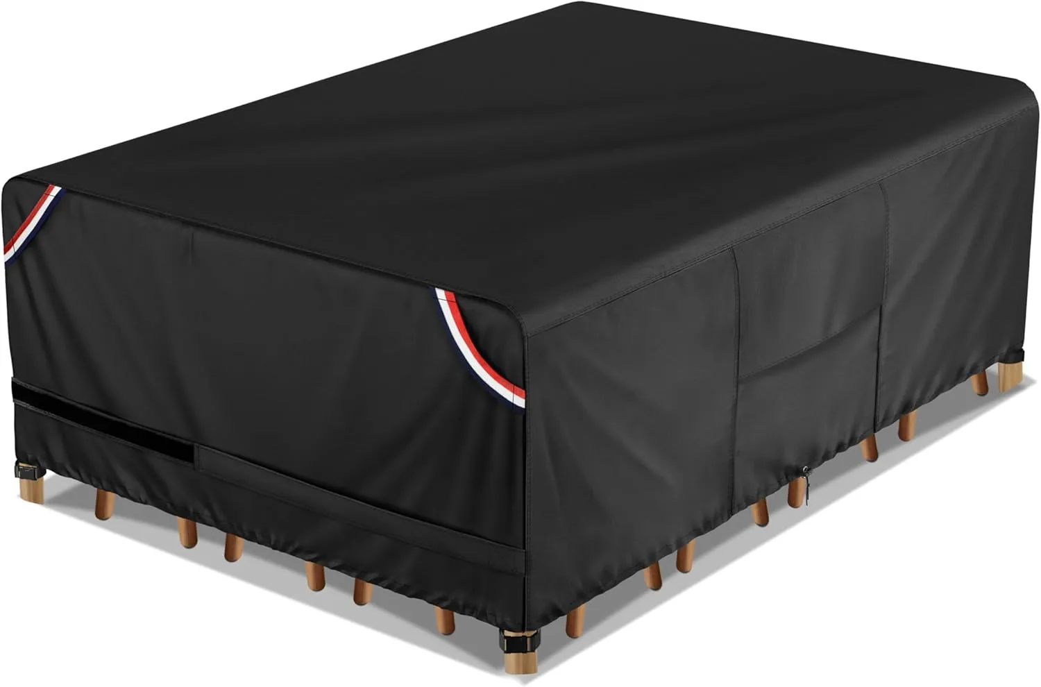 KylinLucky Patio Furniture Covers Waterproof 600D Heavy Duty - 108 x 82 inch All-Weather Outdoor Dining Set Cover for 9ft x 6ft Table and Chairs