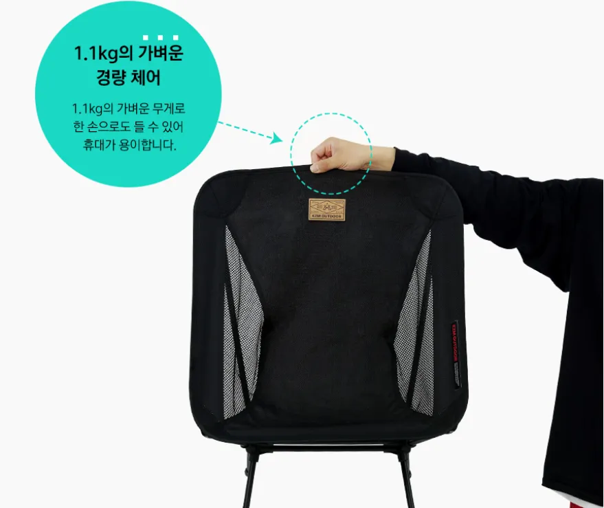 KZM Reisen Lightweight Chair - Grey