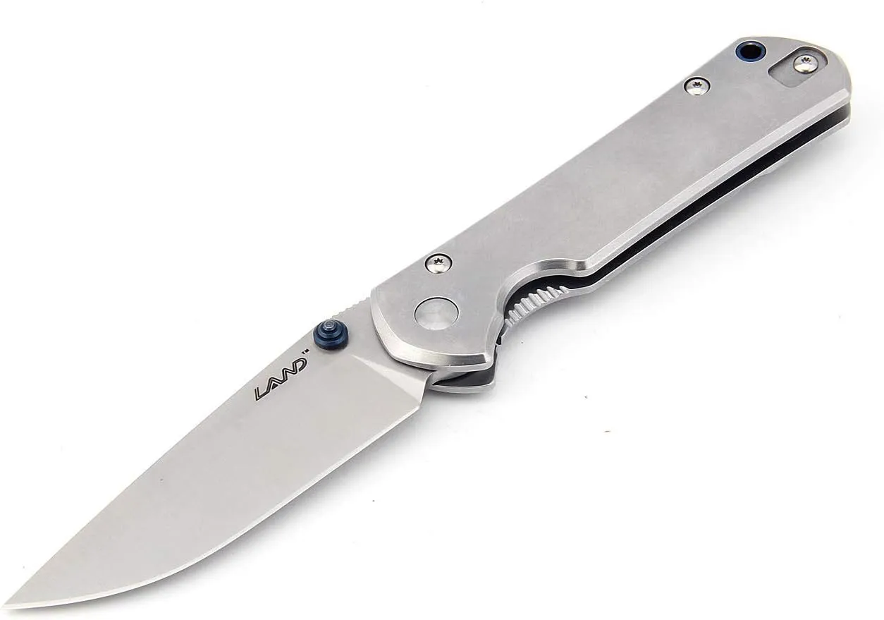 Land 912 913 Frame Lock Pocket Folding Knife Stainless Steel Blade Handle