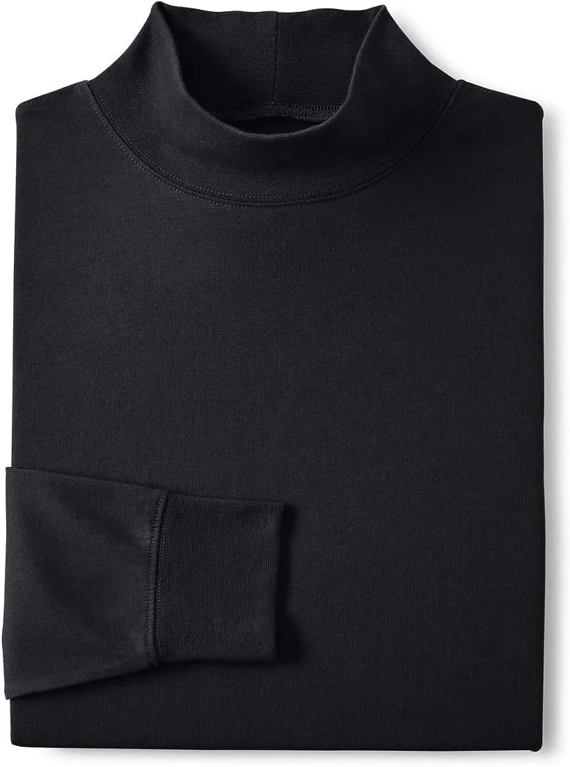 Lands' End Men's Super-T Cotton-Blend Mock Turtleneck Shirt