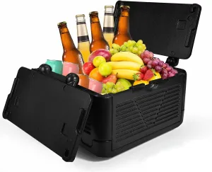 Large Cooler Foldable Camping Insulated Ice Chest, Portable Car Cooler for Party Camping, Hiking, Fishing, Beach Party