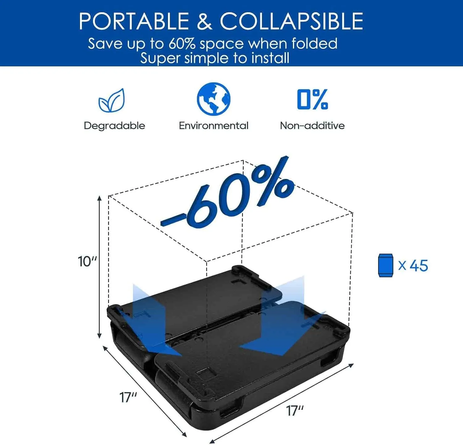Large Cooler Foldable Camping Insulated Ice Chest, Portable Car Cooler for Party Camping, Hiking, Fishing, Beach Party
