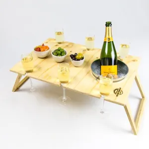 Large Picnic Table w bucket Natural