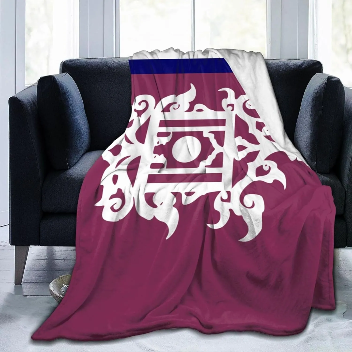 Late 19th Century Flag of Sulu Throw Blanket for Couch 60"x50" Super Soft Cozy Sofa Chair Bed Blanket Flannel Throw Blankets