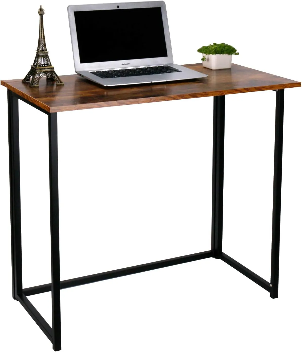 Leopard Outdoor Products Folding Computer Desk for Small Spaces, Space-Saving Home Office, Foldable Laptop Table, Writing Desk, Compact Study Reading Table (Rustic Brown)
