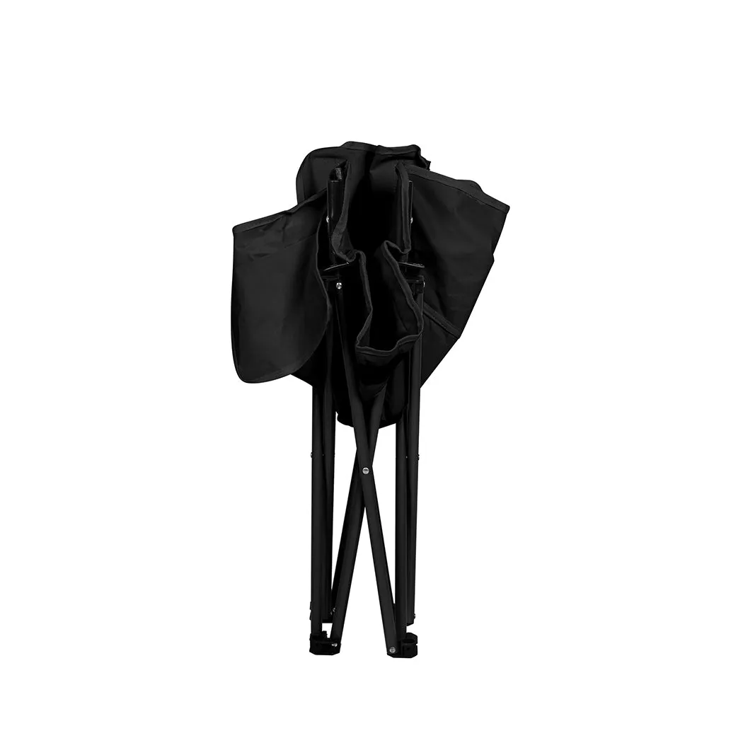 Levede Folding Camping Moon Chair Lightweight Black-NT_Metro