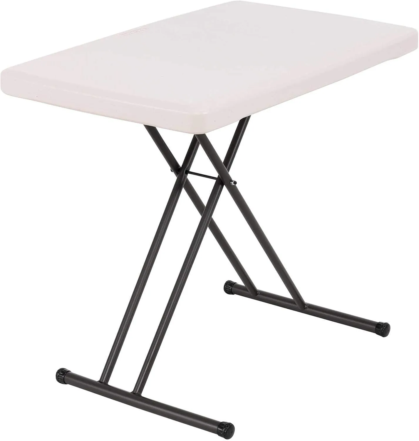 Lifetime 28240 Adjustable Folding Laptop Table TV Tray, 30 Inch Almond