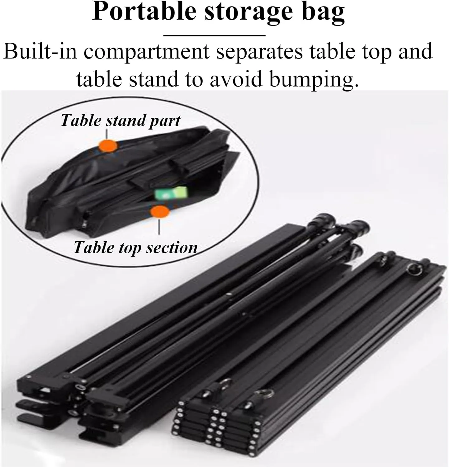 Liftable Camping Table Aluminum Alloy Picnic Table Ultralight Folding Camping Table Roll Up Table Top Multi-Purpose for Camp