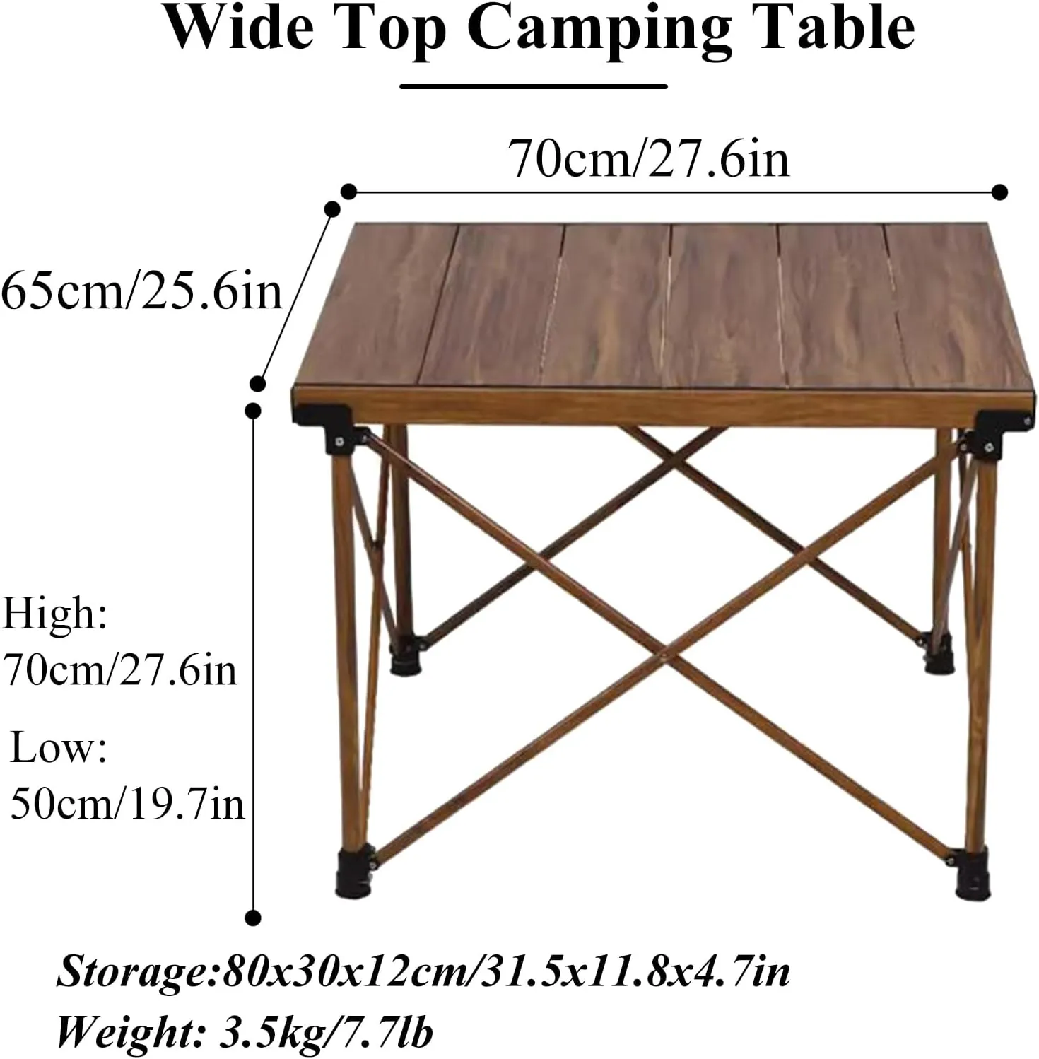 Liftable Camping Table Aluminum Alloy Picnic Table Ultralight Folding Camping Table Roll Up Table Top Multi-Purpose for Camp