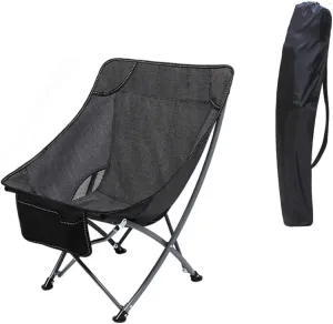 Lightweight Camping Chair Portable Folding Chair with Mesh Side Pocket Backrest Stool Camping Backpacking Chair for Fishing Beach Travel Picnic Outdoor Hiking (Color : G)