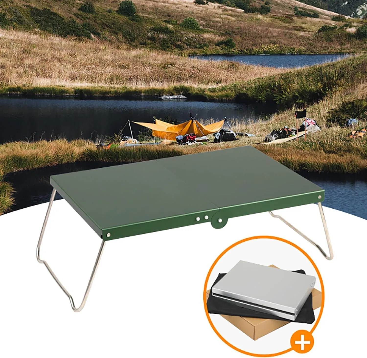 Lightweight Foldable Camping Tables Aluminum Alloy Folding Table Outdoor Compact Desk for Fishing Barbecu