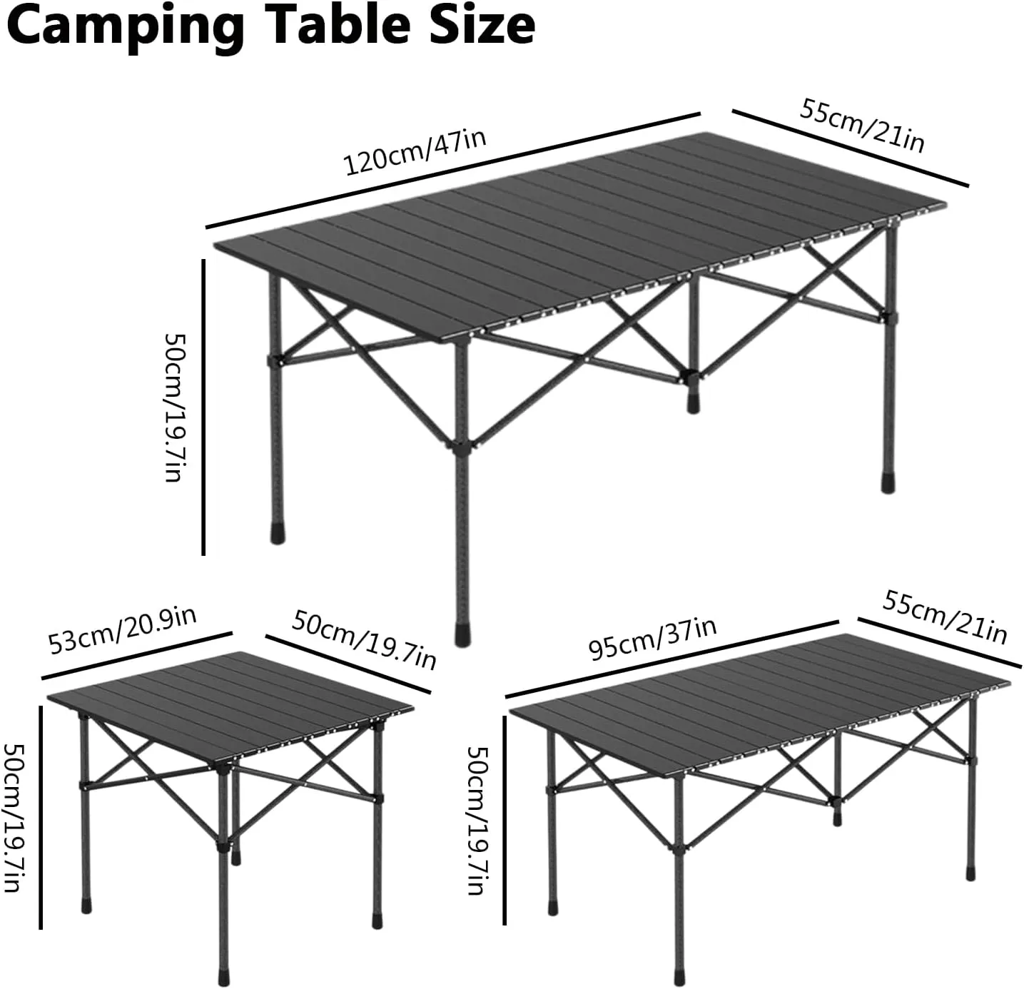 Lightweight Folding Camping Table, Portable Aluminum Table with Carry Bag, Perfect for Camping, Backpacking, Beach, and Outdoor Parties Wood Color 50×53×50cm/19.7×20.9×19.7in
