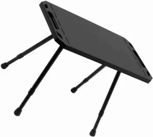 Lightweight Folding Table, Aluminum Alloy Compact Picnic Desk with Adjustable Height for Camping and Outdoor Activities, Foldable and Easy to Carry (Black)