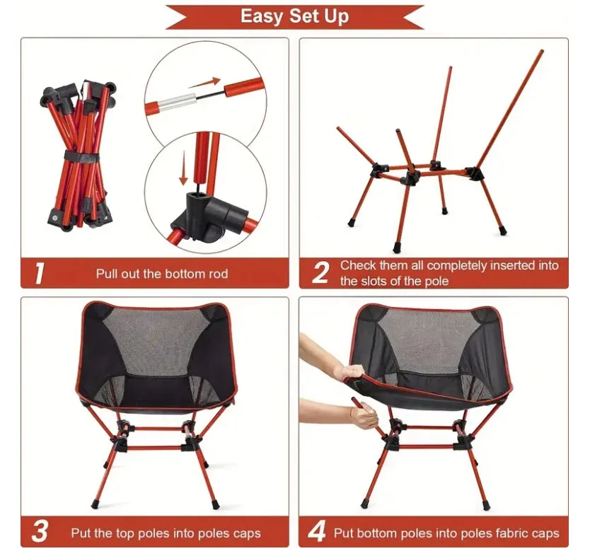Lightweight portable camping chair