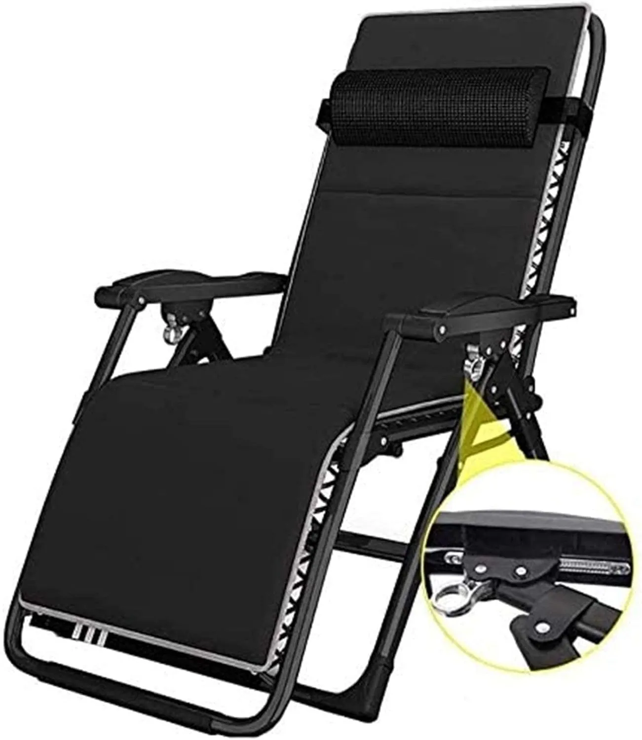 Lightweight Sun Loungers Lounge Chairs Sun Lounger/Folding Comfort Sling Chair Recliner Zero Gravity with Headrest Outdoor Camping Travel Beach Garden Fishing Chair Deck Chairs Com