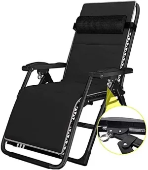 Lightweight Sun Loungers Lounge Chairs Sun Lounger/Folding Comfort Sling Chair Recliner Zero Gravity with Headrest Outdoor Camping Travel Beach Garden Fishing Chair Deck Chairs Com