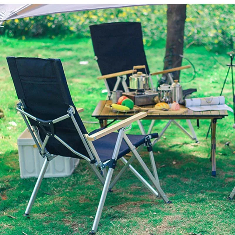 Lightweight Wooden Camping Chair for Outdoor Relaxation